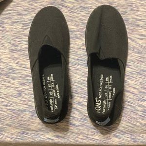 Never been worn Toms Black Shoes Foot Length 241 mm US Y6W8.5M7 EU 39.5
